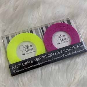 NEW Stem Gemz Wine Glass Grip Coasters